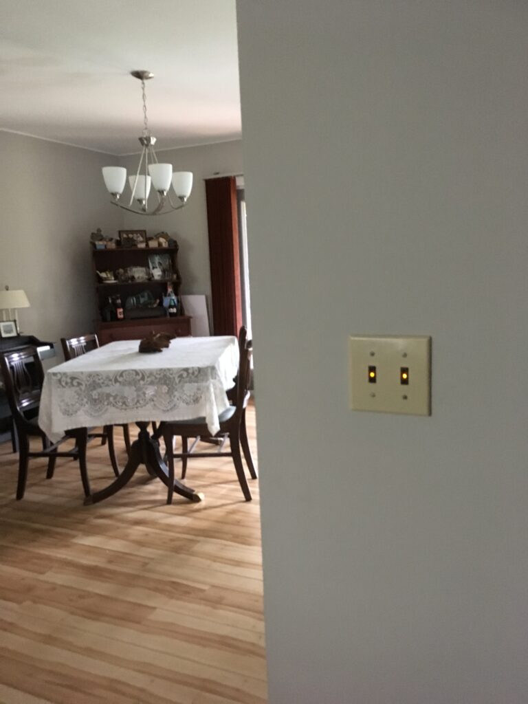 Example of Touchless Light Switches by the dining room