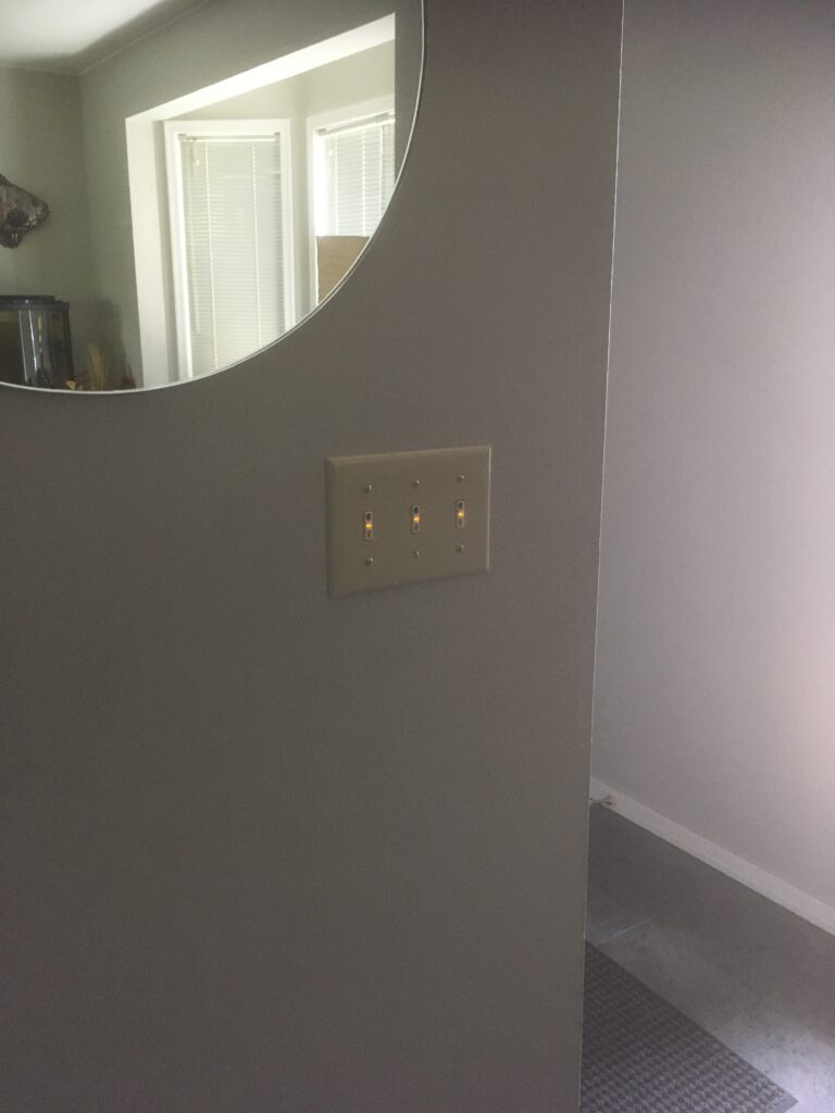 This Example has three Touchless Light Switches working by the front door