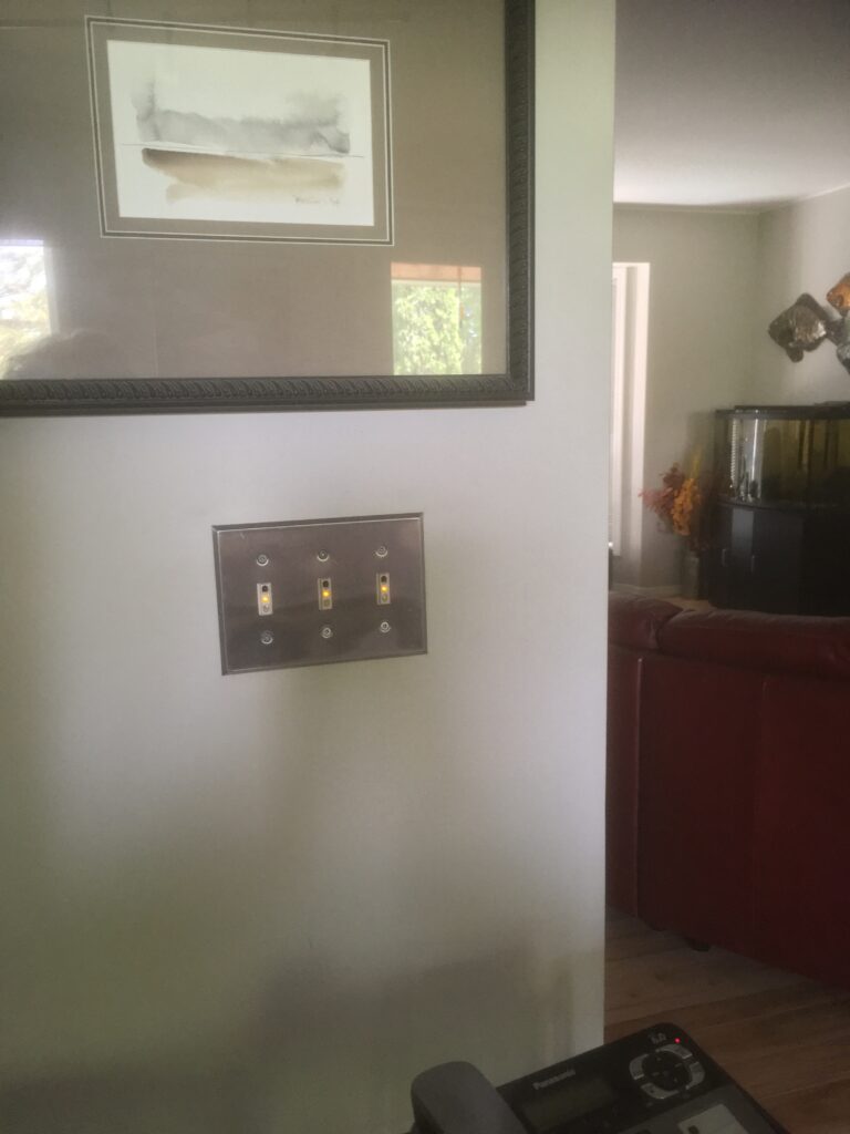 Three Touchless Light Switches for the kitchen, mounted together