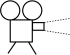 Wire frame image of video projector to be used with MULTI-224 and TIMER5030 documentation